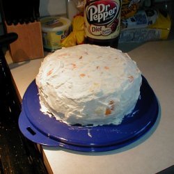 Cake With Whipped Cream And Fruit Icing
