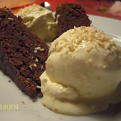 Chocolate Cake With Cinnamon And Coconut Ice-cream