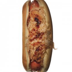 Beer-Braised Hot Dogs with Braised Sauerkraut