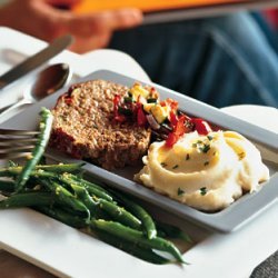 Roasted Vegetable Meatloaf with Mustard Mashed Potatoes
