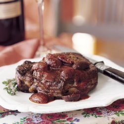 Herb-Rubbed Steaks with Olives Provencal