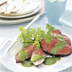 Grilled Flat Iron Steak with Chimichurri Sauce