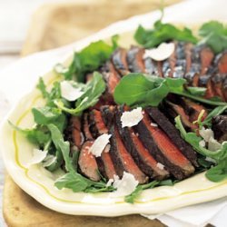 Porterhouse Steaks with Arugula and Parmesan Cheese