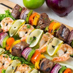 Beef and Shrimp Kebabs
