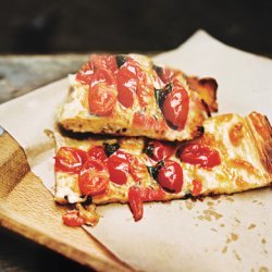 Roman Style Pizza with Roasted Cherry Tomatoes