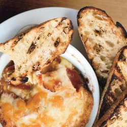 Melted Cheese and Chorizo with Grilled Bread