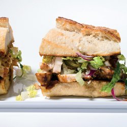 Chicken Sandwiches with Chiles, Cheese and Romaine Slaw