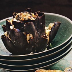 Stuffed Artichokes with Capers and Pecorino Cheese