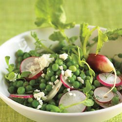 Pea Salad with Radishes and Feta Cheese