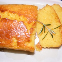 Lemon Polenta Cake With Rosemary Syrup
