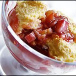 Corn Bread-crusted Strawberry And Rhubarb Cobbler