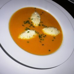 Carrot Cream Soup With Cream Cheese Dumplings - Mo...