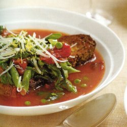 Spring Vegetable Soup With Crusty Bread
