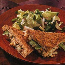 Grilled Blue Cheese Sandwiches with Walnuts and Watercress