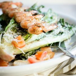 Grilled Shrimp and Caesar Salad