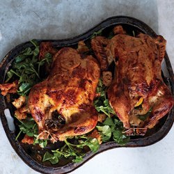 Buttermilk-Brined Chicken with Cress and Bread Salad
