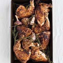 Roast Chicken with Herb-and-Garlic Pan Drippings