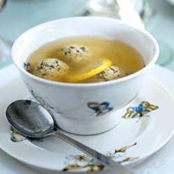 Lemon-Scented Chicken Soup with Parsley-Sage Matzo Balls