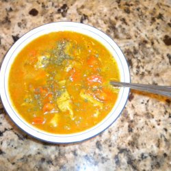 Curried Chicken Soup with Carrots