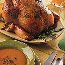 Roast Chicken with Rosemary-Orange Butter