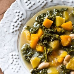 White Bean Butternut Squash Kale And Olive Stew