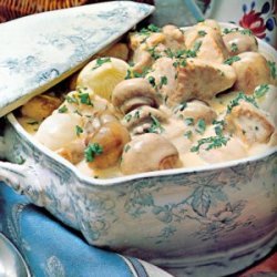 Creamy Veal Stew With Mushrooms