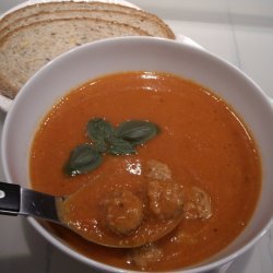 Spicy Tomato-chickpea Soup With Meatballs