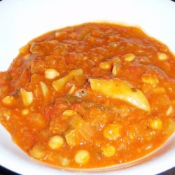 Moroccan Style Lamb And Chickpea Soup For Two