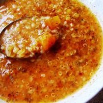 Red Lentil Soup With A Spicy Sizzle