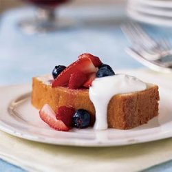 Lemon Pound Cake with Mixed Berries