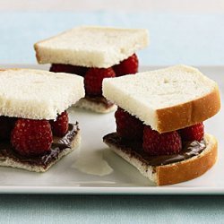Nutella and Raspberry Sandwiches