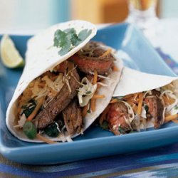Thai Beef Tacos with Lime-Cilantro Slaw