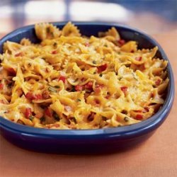 Chili and Cheddar Bow Tie Casserole