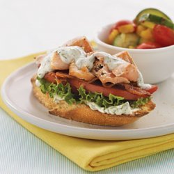 Open-Faced Salmon BLTs