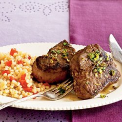 Lamb Chops with Pistachio-Parsley Topping