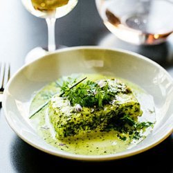 Roasted Halibut with Chervil Sauce