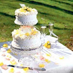 Tiered Poppy Seed Wedding Cake