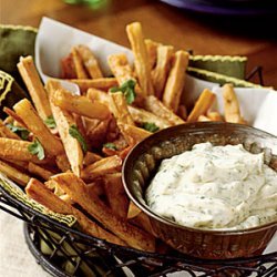 Yucca Fries with Cilantro Mayonnaise