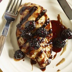Pomegranate-Glazed Chicken with Blackberries