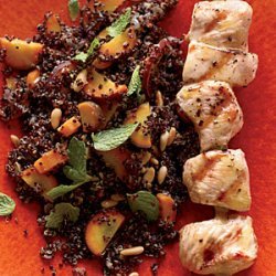 Warm Quinoa Salad with Carrots and Grilled Chicken