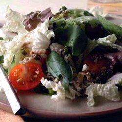 Cabbage and Mixed Greens Salad with Tangy Herb Vinaigrette