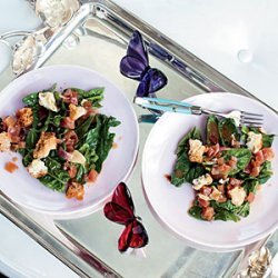 Spinach Salad with Garlic-Cider Vinaigrette
