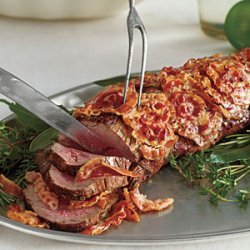 Pancetta-Wrapped Beef Tenderloin with Whipped Horseradish Cream