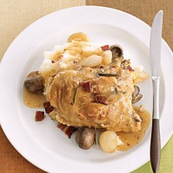 Slow-Cooker Recipe: Chicken with Bacon, Mushrooms, and Onions
