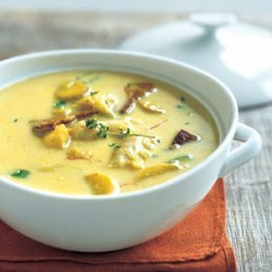 Cod Chowder with Saffron and Fingerling Potatoes