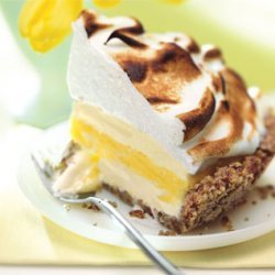 Lemon Meringue Ice Cream Pie in Toasted Pecan Crust