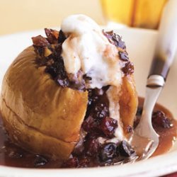 Baked Apples with Mincemeat, Cherries, and Walnuts