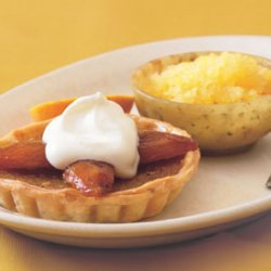 Tangerine-Date Tartlets with Buttermilk Whipped Cream and Tangerine Granita