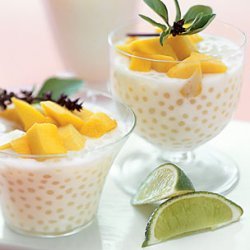 Thai Coconut Tapioca Pudding with Cayenne-Spiced Mango