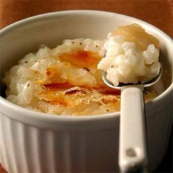 Caramelized Rice Pudding with Pears and Raisins